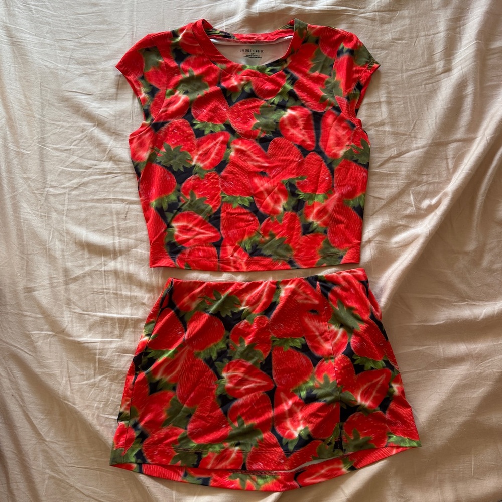 Urban outfitters strawberry Two-Piece Set